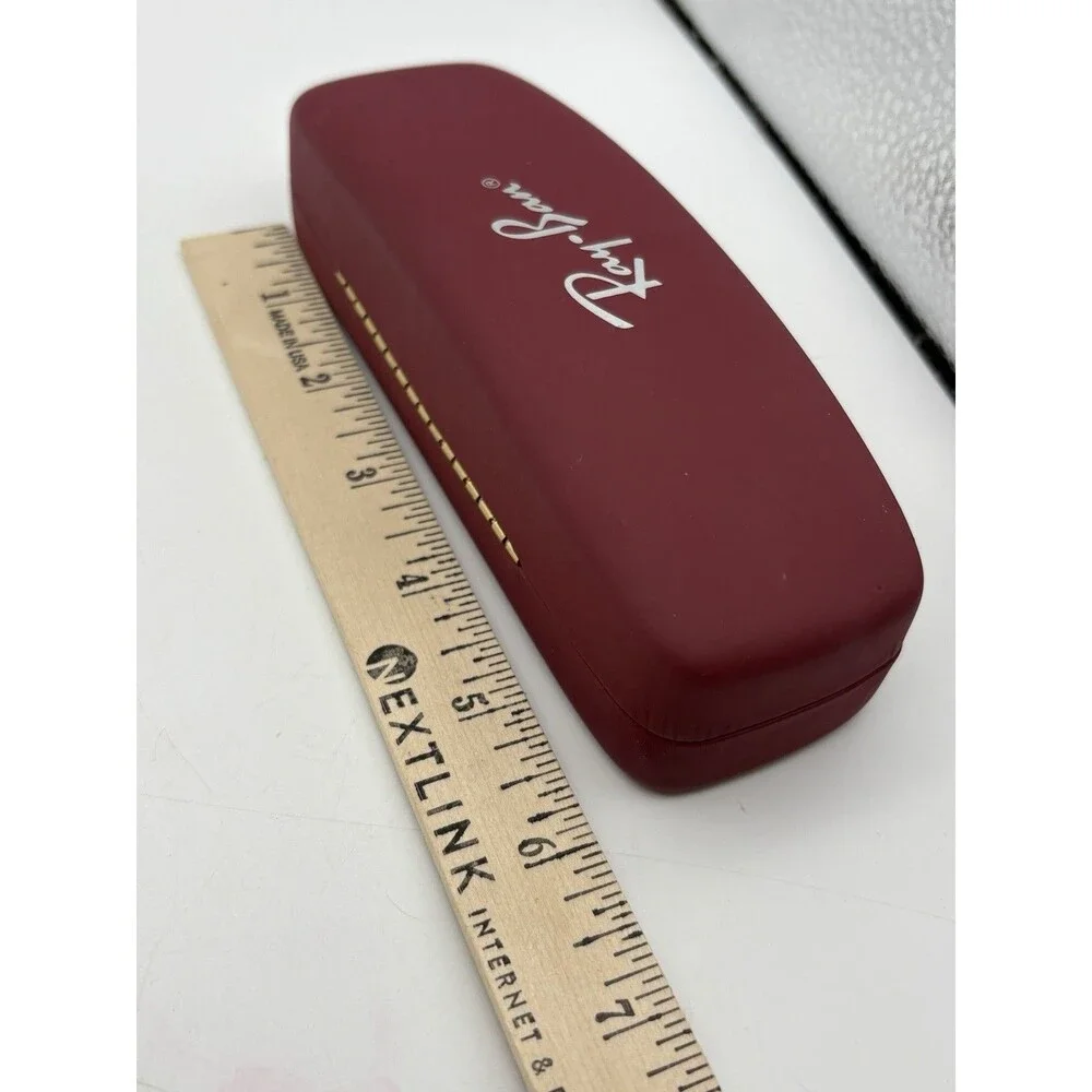 Genuine Ray-Ban Burgundy Red Hard Sunglasses Eyeglasses Case Empty Replacement